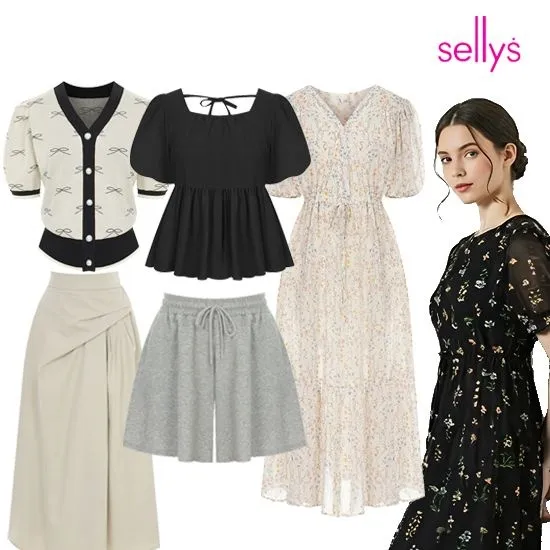 샐리 시어서커 퍼프 반팔 블라우스