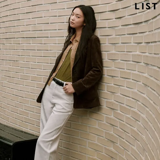 리스트 솔리드 울 혼방 핸드메이드 코트