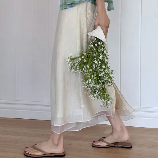 플레르 이중 요루 스커트