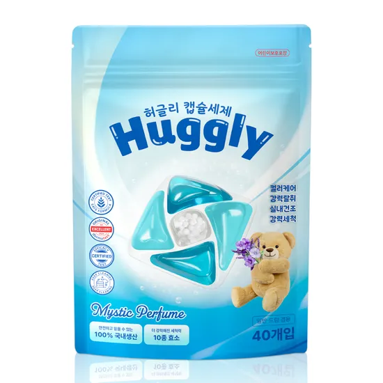 허글리 10in1 캡슐세제 40개 4팩