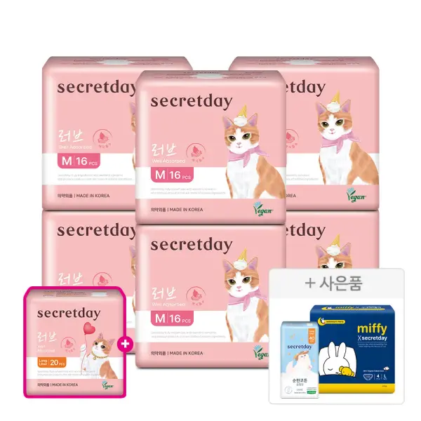 시크릿데이 생리대 입오버 60개