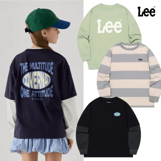 lee 키즈 빅 트위치 로고 레귤러핏 맨투맨