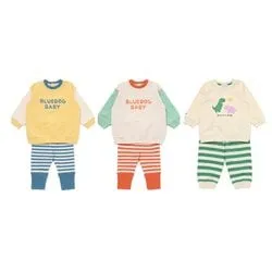 블루독베이비 긴팔 로고상하세트