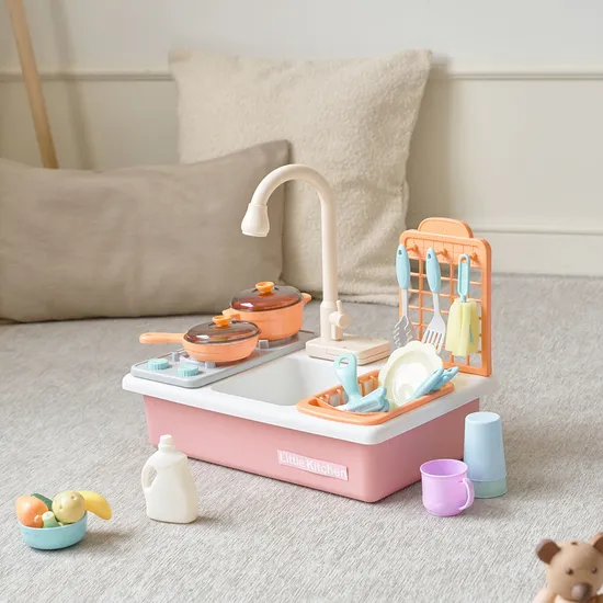 모던하우스 물나오는 싱크대놀이 핑크 세트