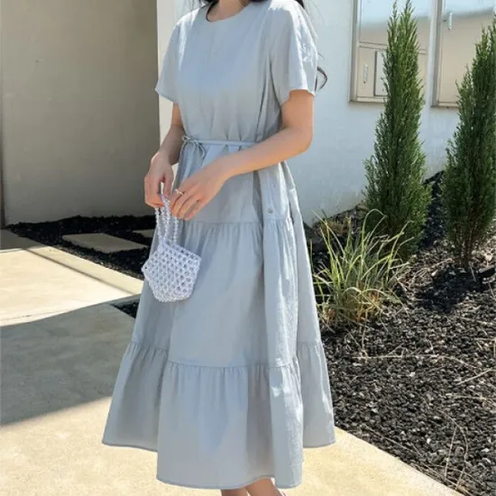 라이트 링클프리 셔링 원피스