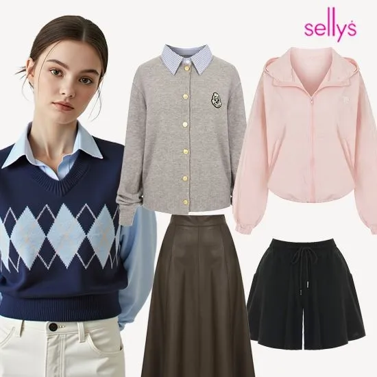 레이스 슬리브 리본 후드 바스락점퍼