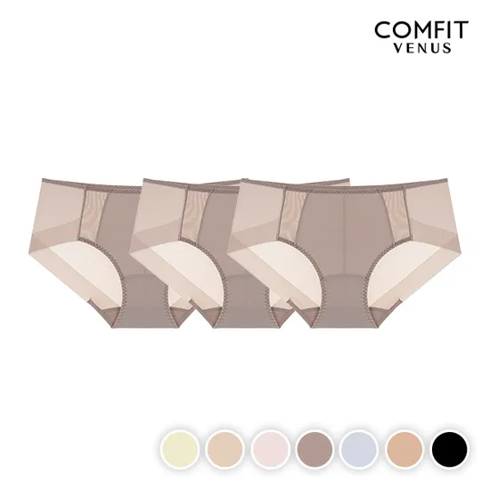 비너스 세미보정 헴팬티 3매 세트