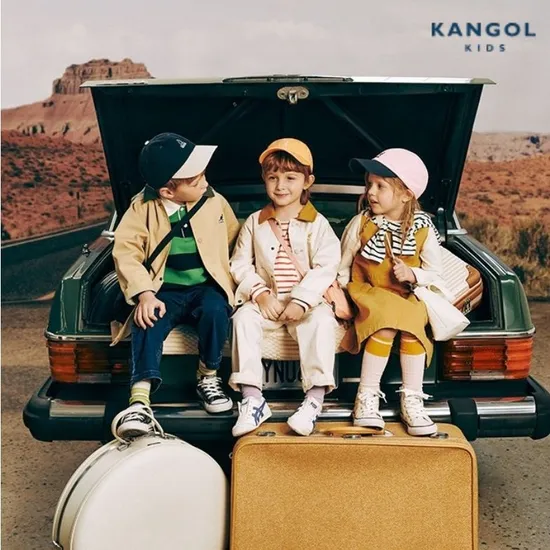 캉골키즈 와이드 스트라이프 티셔츠