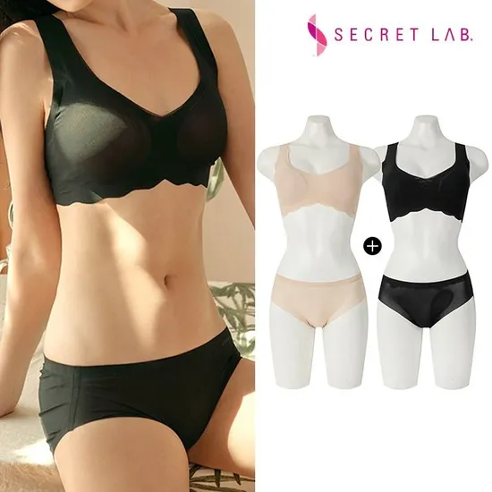 파워넷 메쉬 프리컷 브라 팬티 4장