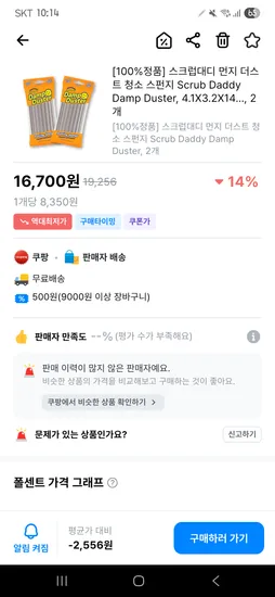 스크럽대디 먼지 청소 스펀지 2개