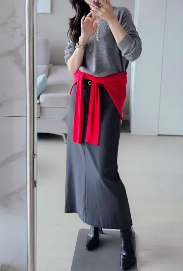 제너럴아이디어 니트&슬랙스 코디