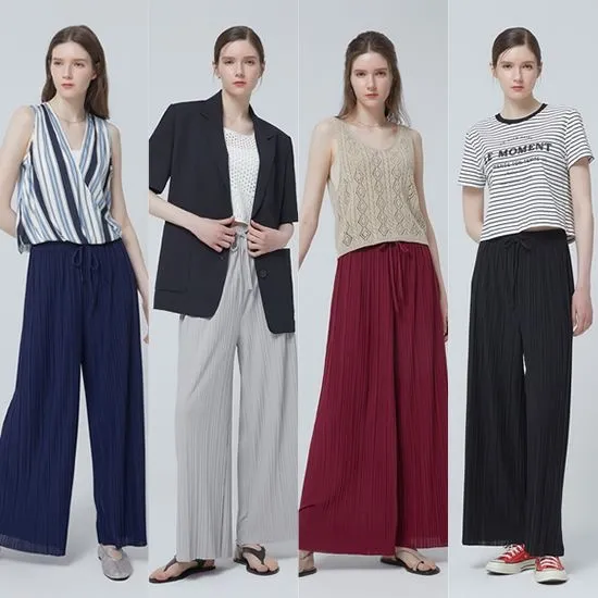 플리츠 팬츠 1+1