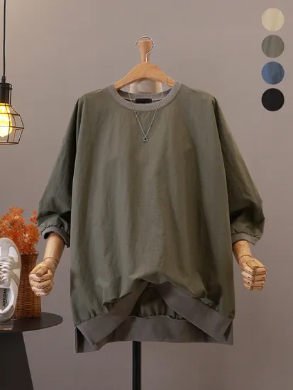 모노시크 드위시 바스락 무지 7부 맨투맨