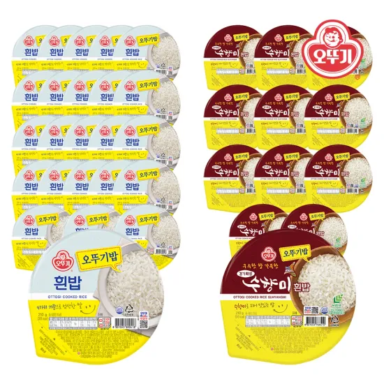 오뚜기밥 흰밥 210g x 24개 오뚜기밥 수향미 210g x 12개