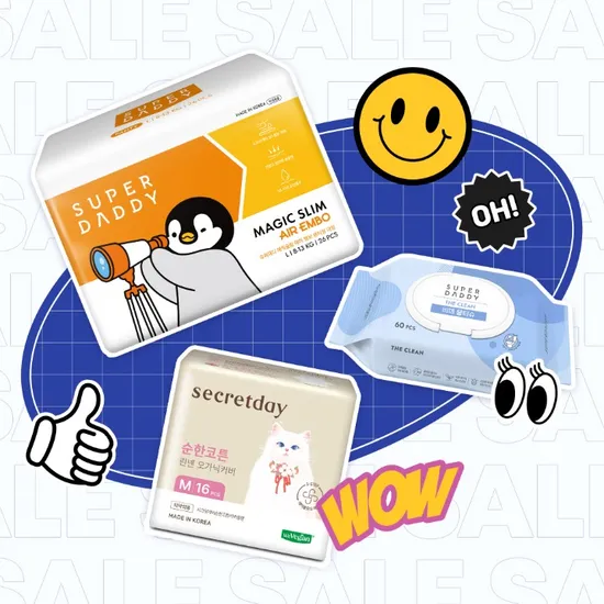 슈퍼대디 비데물티슈 캡형 60매 6팩