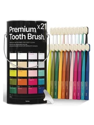 헤트라스 프리미엄 이중미세모 파스텔 칫솔 21개입