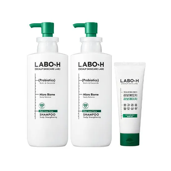 라보에이치 탈모케어 두피강화 샴푸 400ml 2개 두피강화 샴푸 112ml 2개