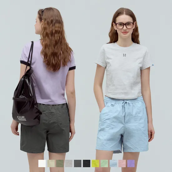 코드그라피 크리스피 나일론 팬츠 쇼츠 2장