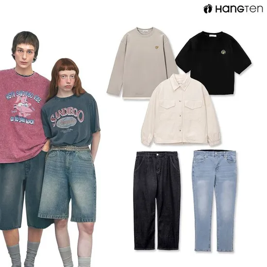 행텐 여성 베이직핏 브이넥 반팔 티셔츠