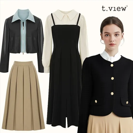 데일리 라운드 트위드 자켓