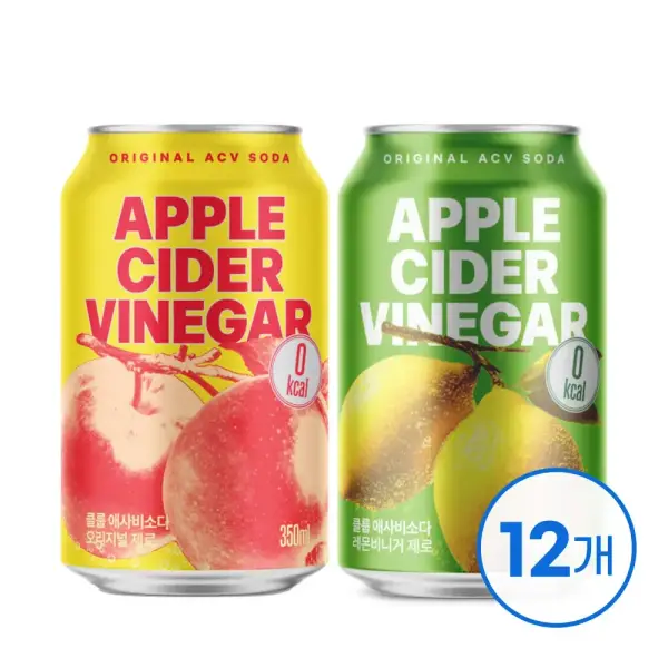 클룹 애사비소다 캔 350ml 2종 12입