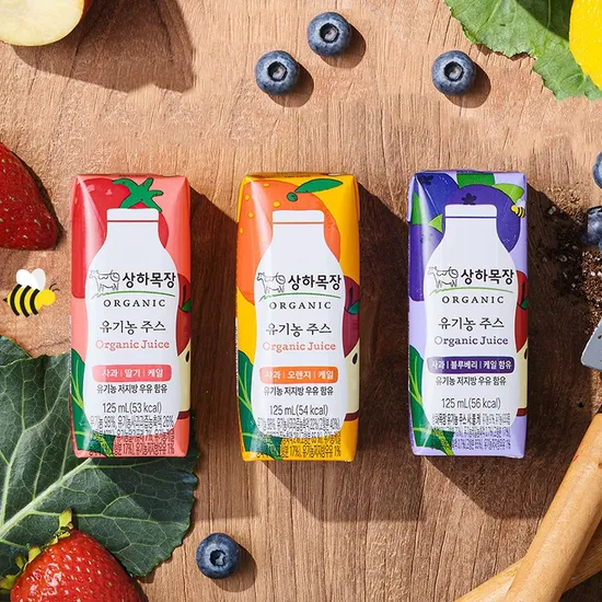 상하 유기농주스 3종 125mL 24팩