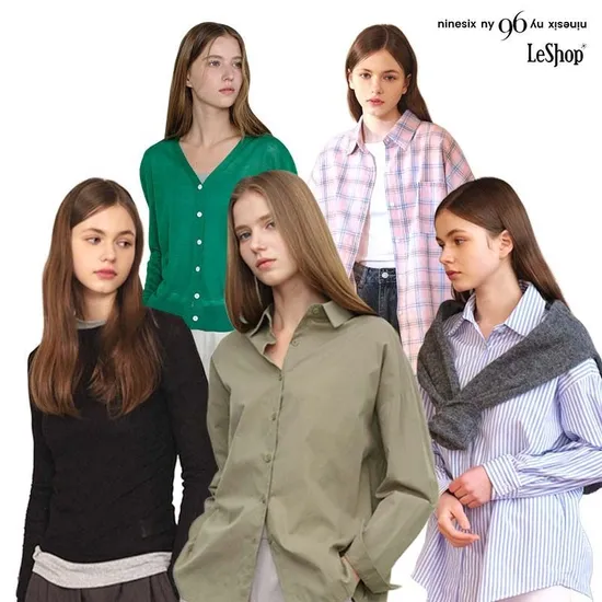 르샵 베이직 골드 버튼 긴팔 가디건