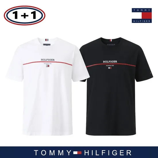 타미힐피거 시그니처 반팔티셔츠 1+1