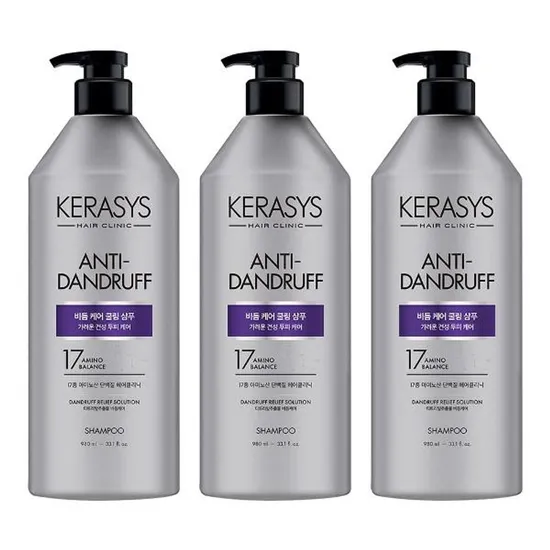 케라시스 클리닉 비듬케어 쿨링 샴푸 980ml 3개