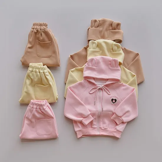 곰돌이 후드집업 조거팬츠 셋트