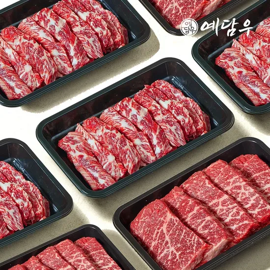 투쁠 한우 모듬한판 1kg