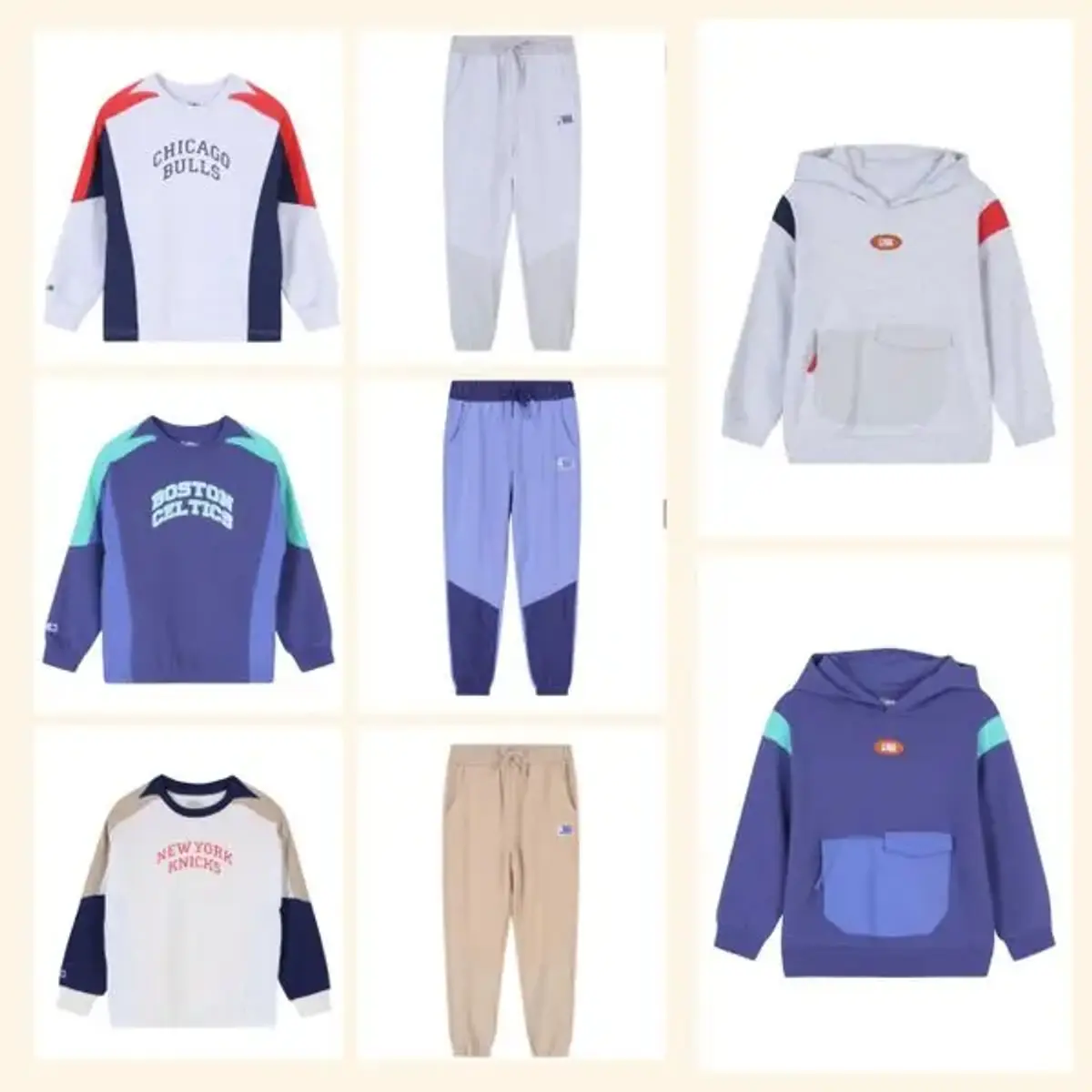 NBA키즈 컬러블록 우븐 믹스