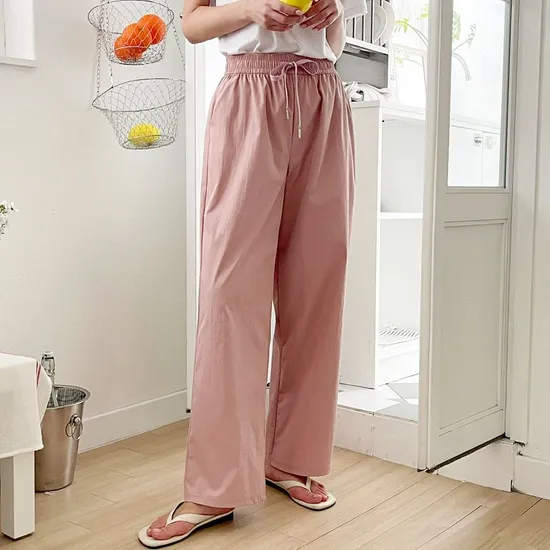 미니멀 세미 와이드 쿨링 밴딩팬츠