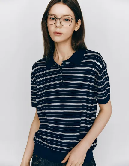 지오다노 폴로 반팔 니트 15900 단색 줄무늬