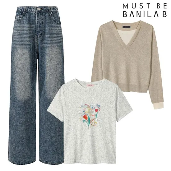 튤립 라운드넥 코튼 100 반팔티 12개