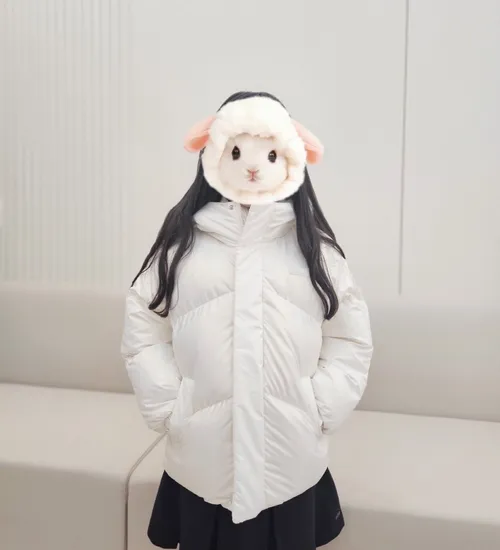 네파키즈 유광 숏다운점퍼