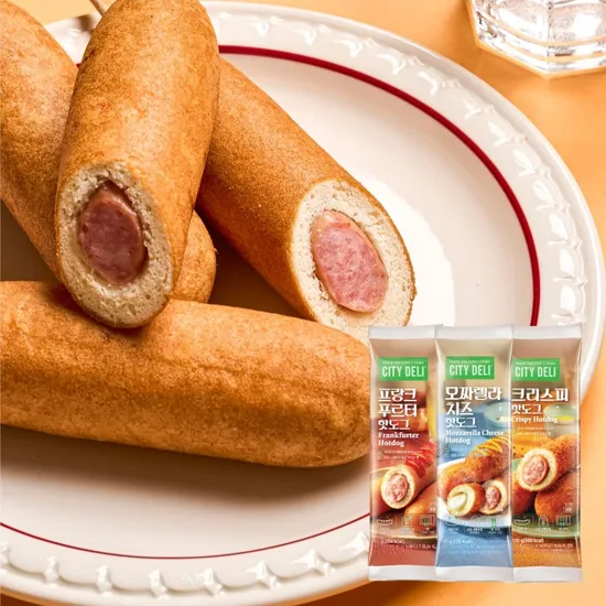 시티델리 육즙가득 핫도그 3종 혼합 13+10입