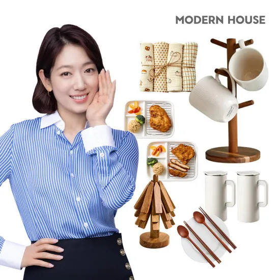 모던하우스 아카시아 딥우드 4칸 접시꽂이