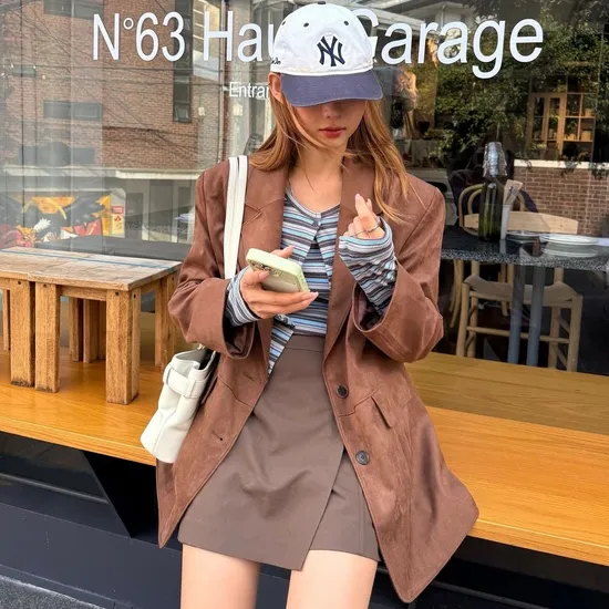 플라스틱아일랜드 스웨이드 자켓 108,670