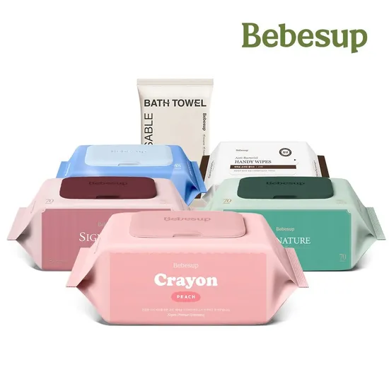 베베숲 블루 20매 휴대 리필 12팩 자유시간 오예스 물티슈 혼합