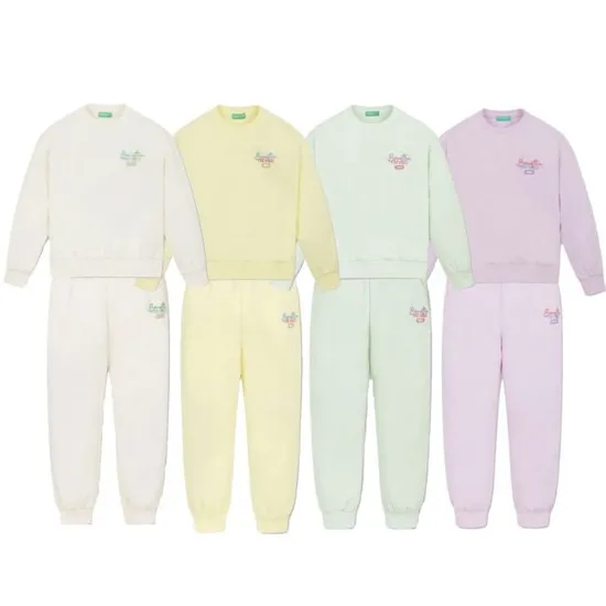 베네통키즈 로고플레이 맨투맨세트