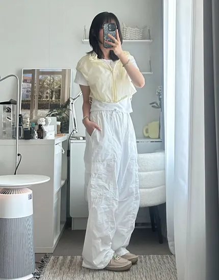 지오다노 나일론 카고 조거팬츠