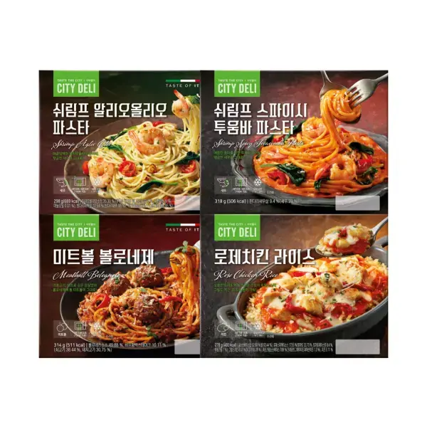 시티델리 파스타 4종 4팩