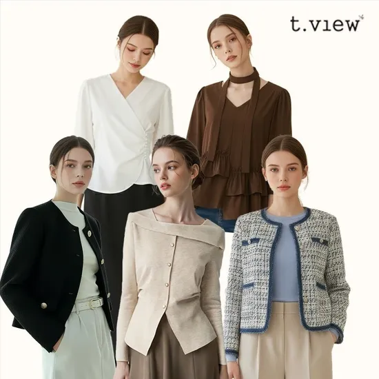 오프 숄더 레이어드 티셔츠