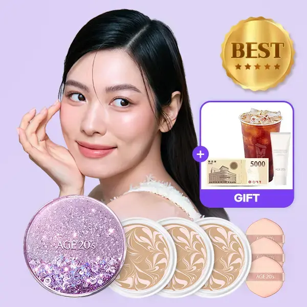 에이지투웨니스 샤이닝드롭 오리지날 팩트 케이스+리필3