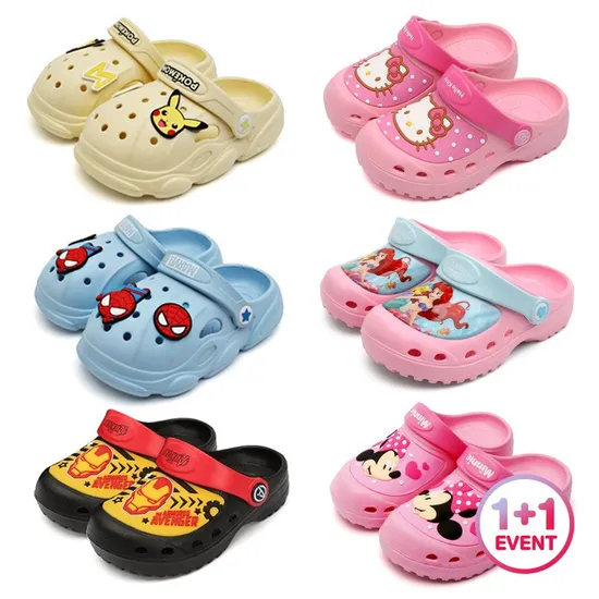 캐릭터 클로그 샌들 1+1 교차가능