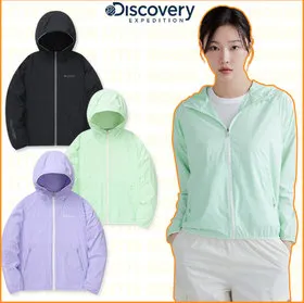 디스커버리 여성 경량 스트레치 패커블 바람막이