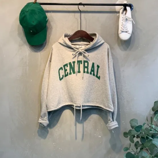 센트레터링 스트링 크롭 후드티 1개