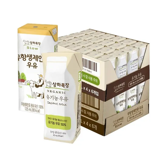 상하목장 유기농우유 24팩 무항생우유 24팩
