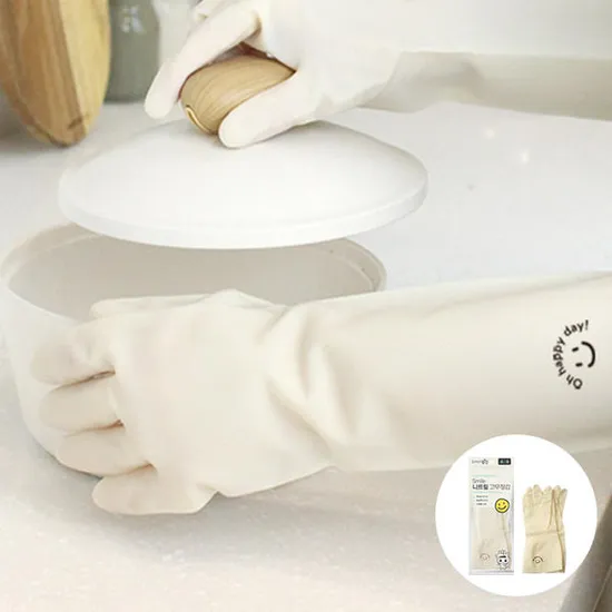 명진 스마일 니트릴 고무장갑 3개입